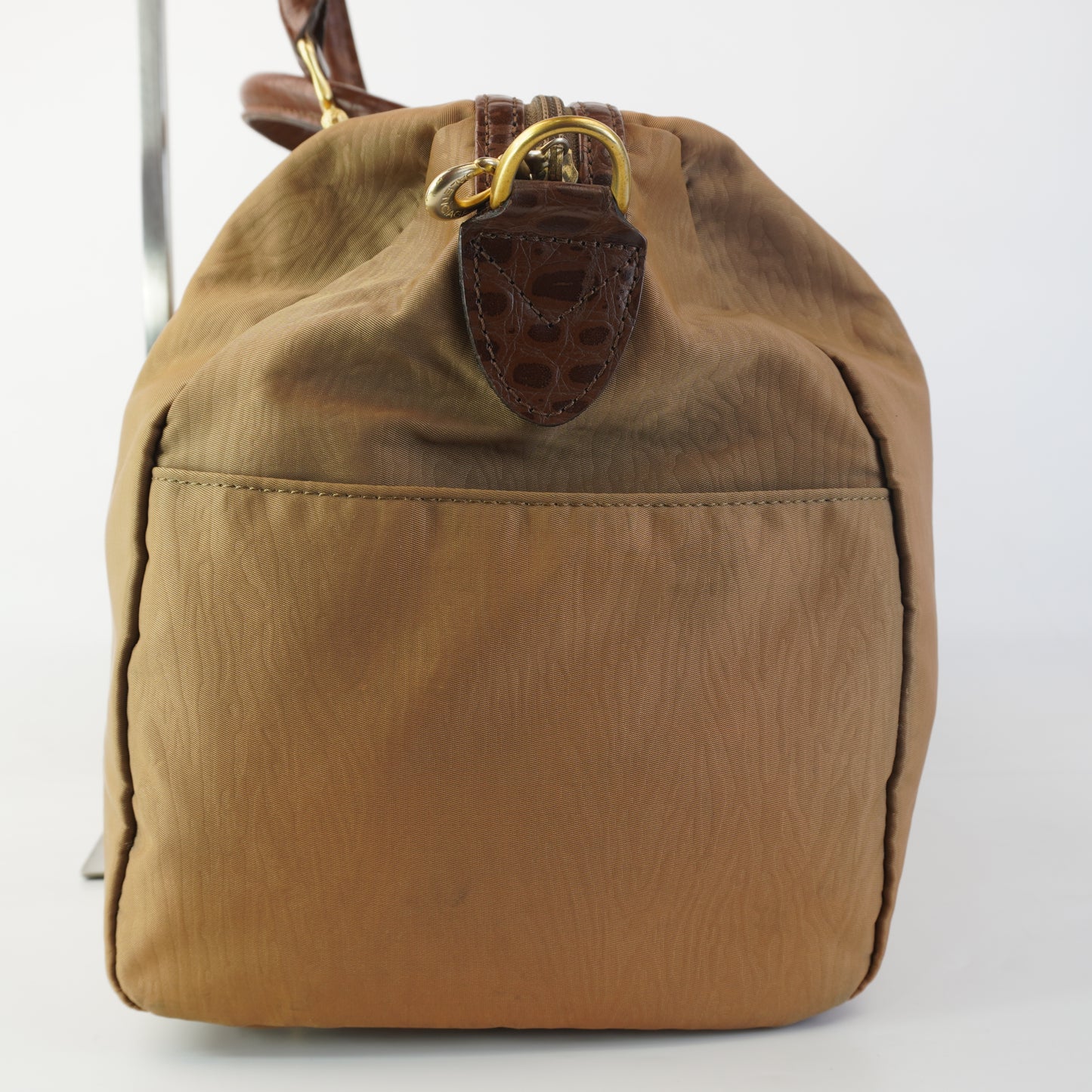 Balenciaga Nylon and Leather with croc embossed handles