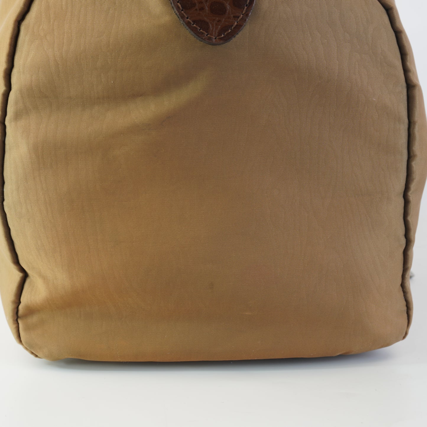 Balenciaga Nylon and Leather with croc embossed handles