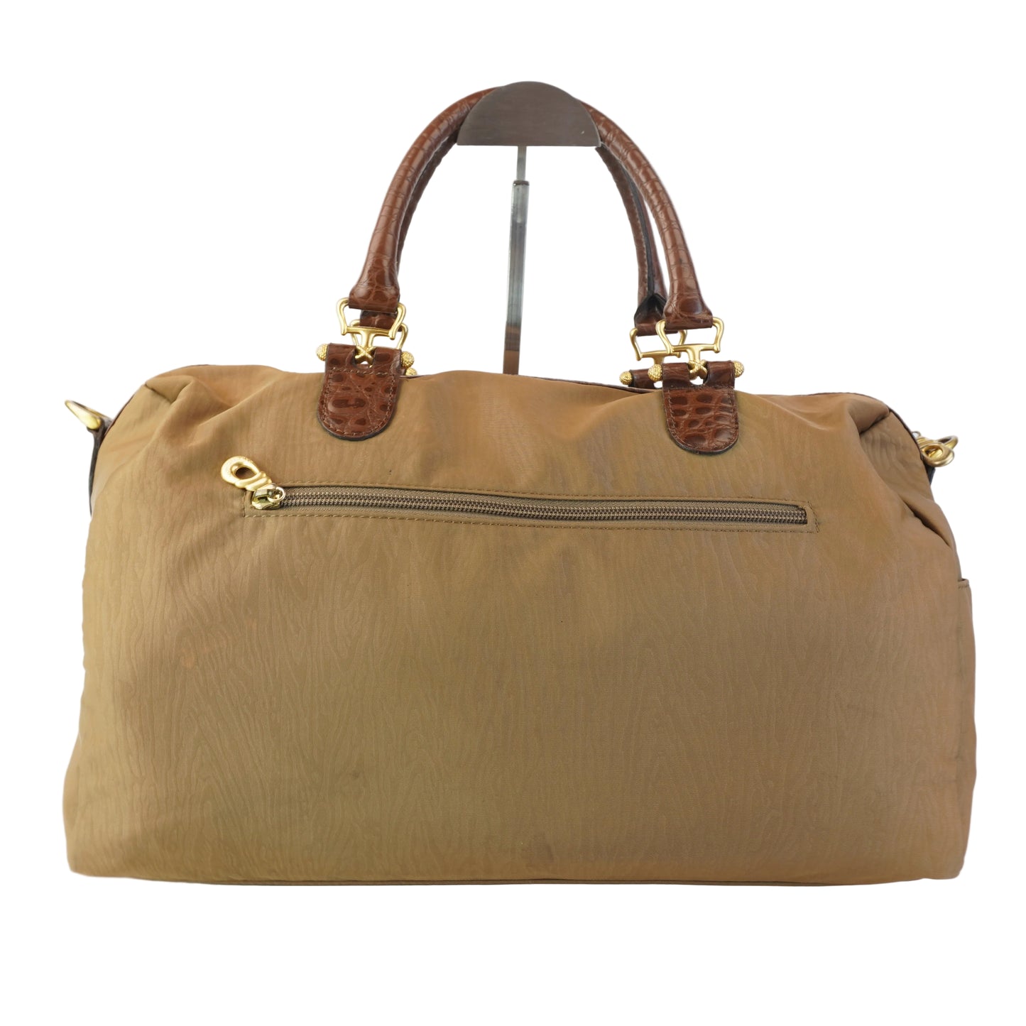 Balenciaga Nylon and Leather with croc embossed handles
