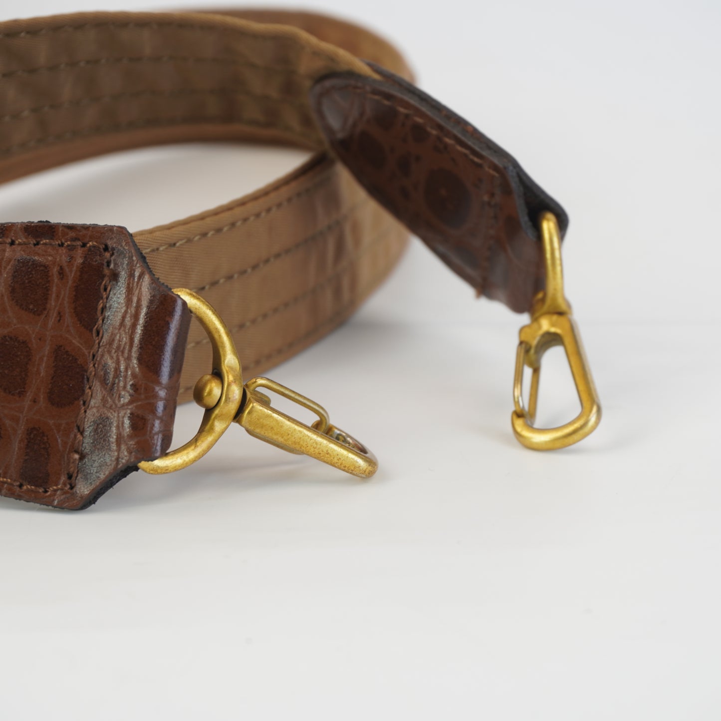 Balenciaga Nylon and Leather with croc embossed handles