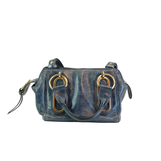 Chloe Paige 2 Way Handbag Small Navy Blue GHW
