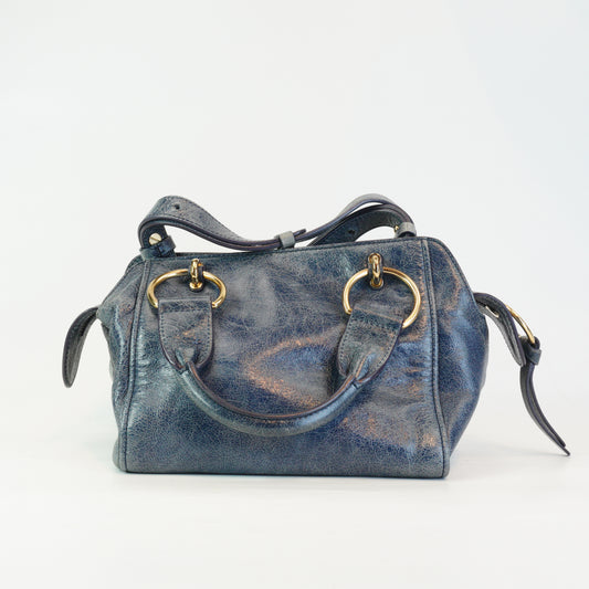 Chloe Paige 2 Way Handbag Small Navy Blue GHW