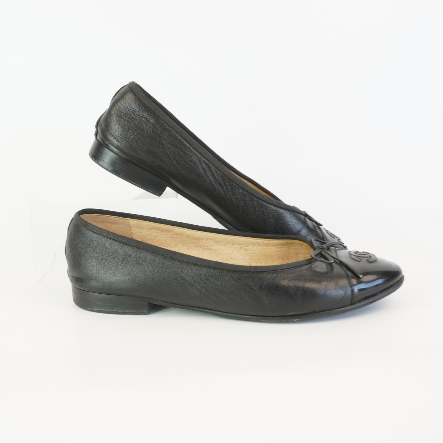 Chanel Flats Black Lambskin