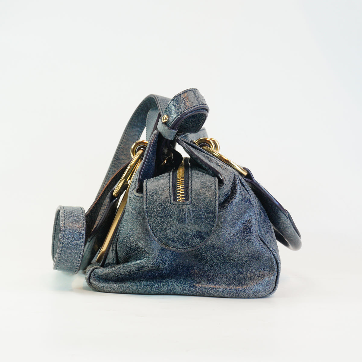 Chloe Paige 2 Way Handbag Small Navy Blue GHW