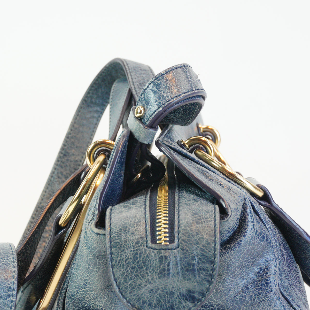Chloe Paige 2 Way Handbag Small Navy Blue GHW