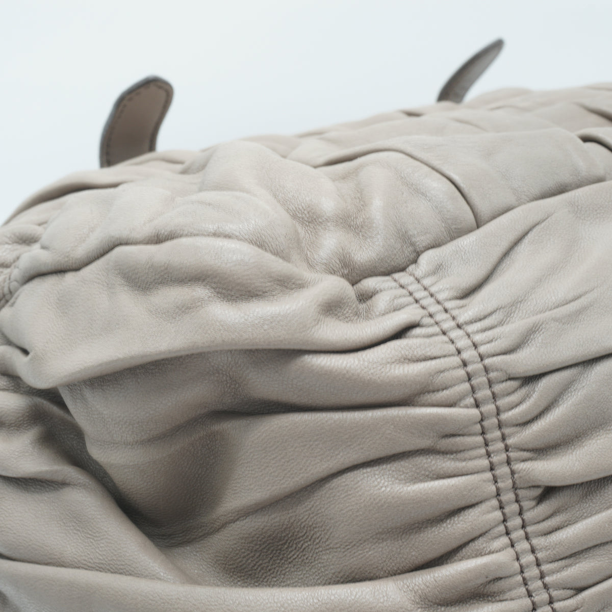 Prada Tessuto Gaufre Satchel Medium Neutral Taupe GHW