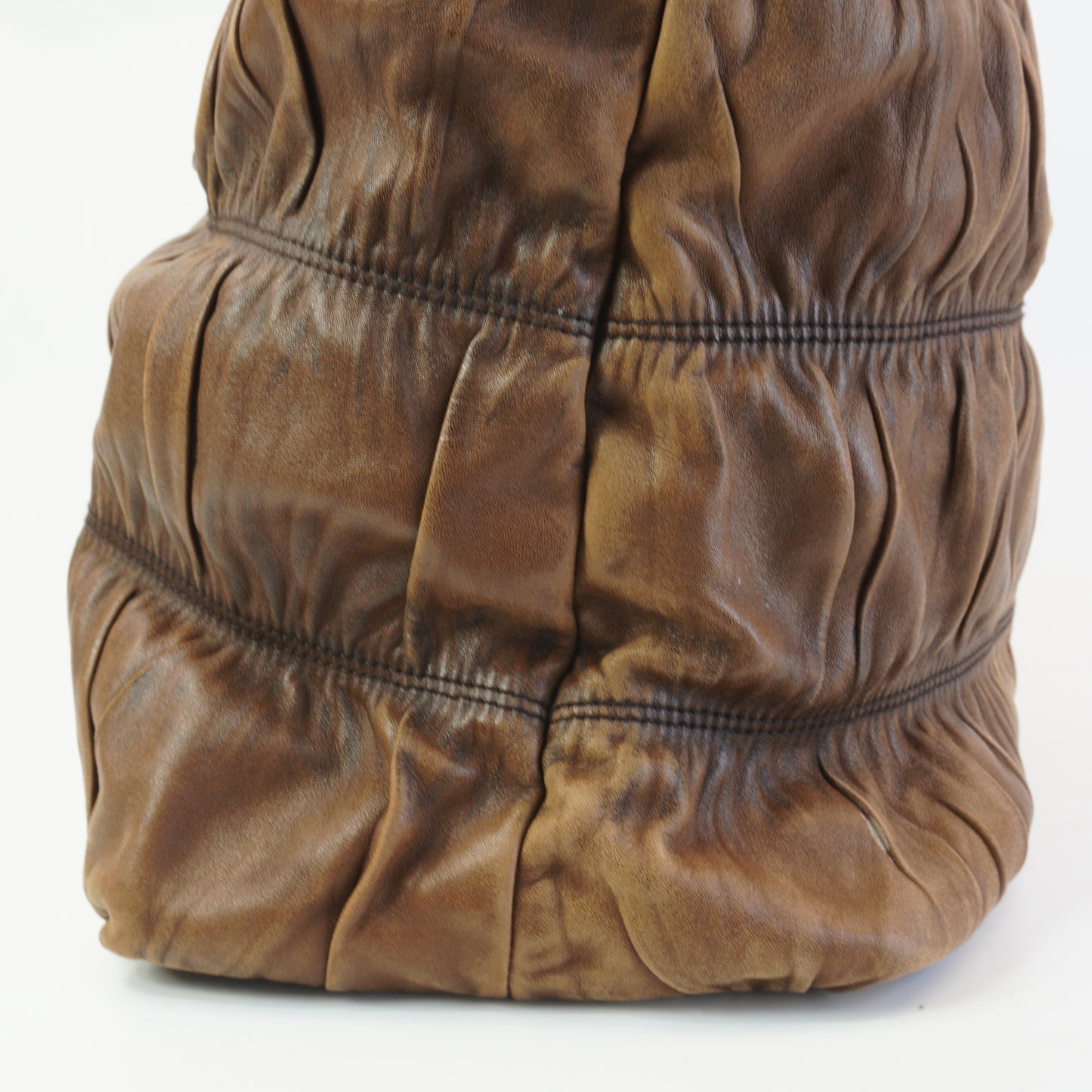 Prada Gaufre Tote Brown GHW Large