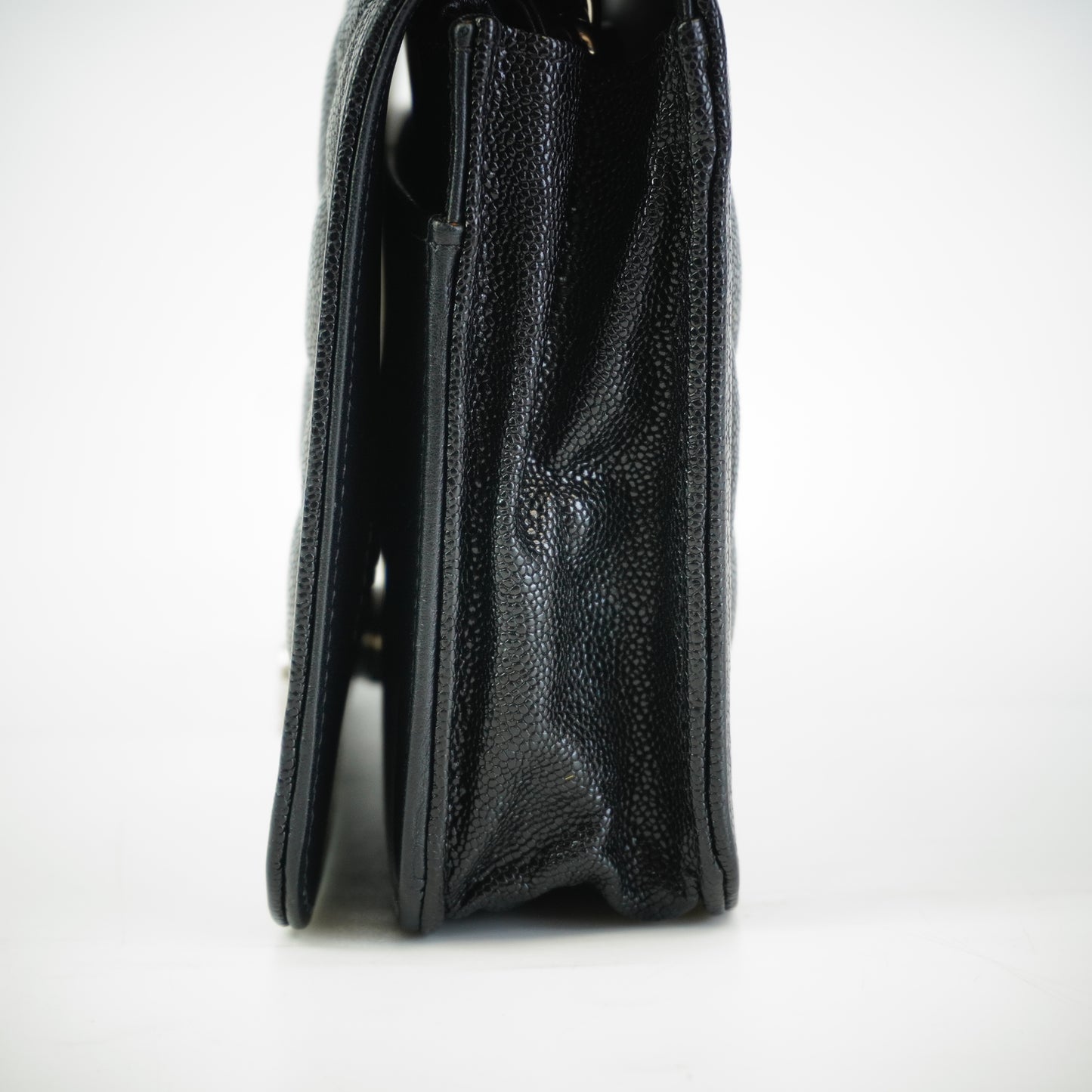 Chanel	WOC Double Black Caviar