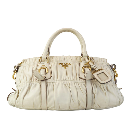 Prada Tessuto Leather White