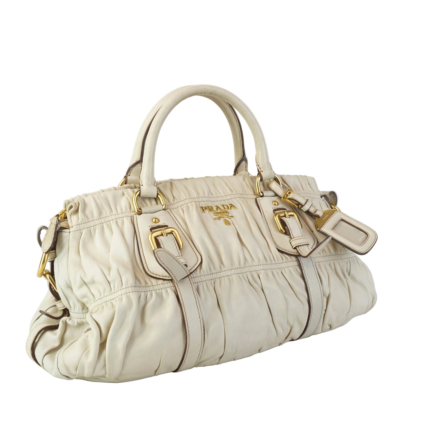 Prada Tessuto Leather White