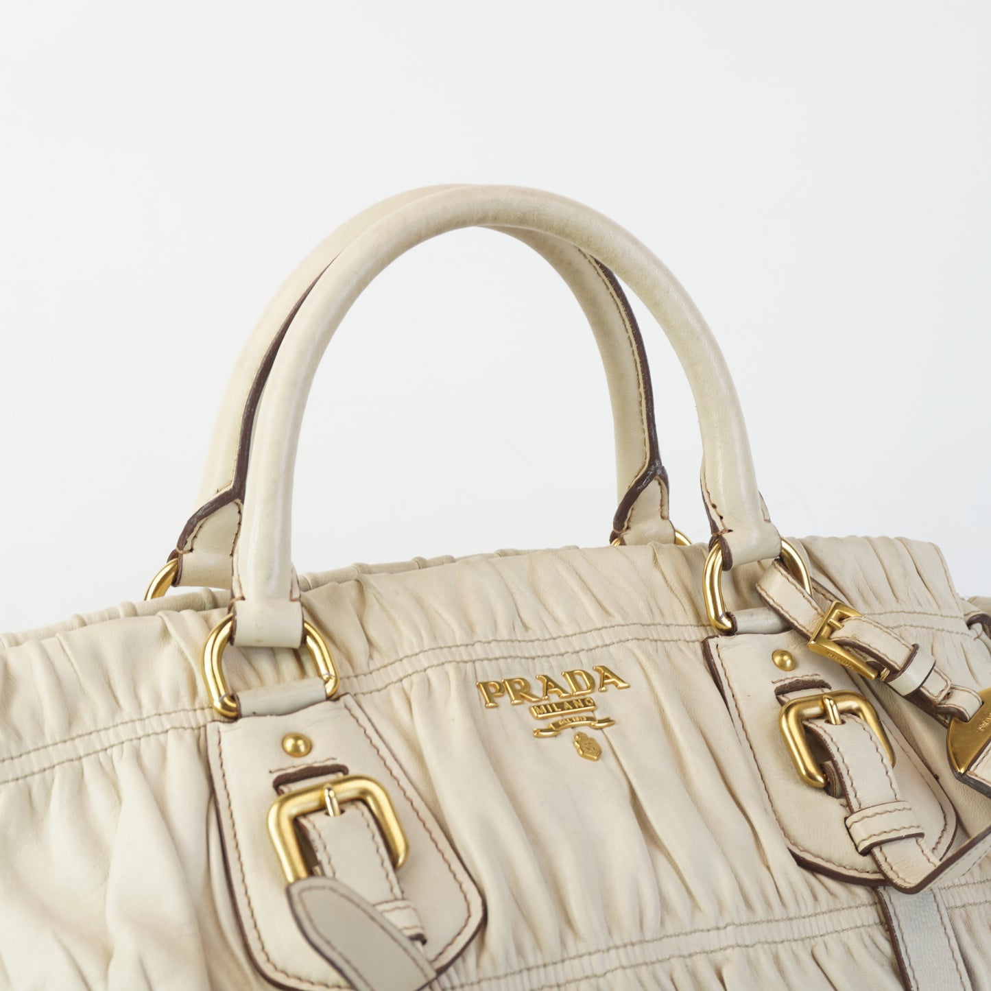 Prada Tessuto Leather White
