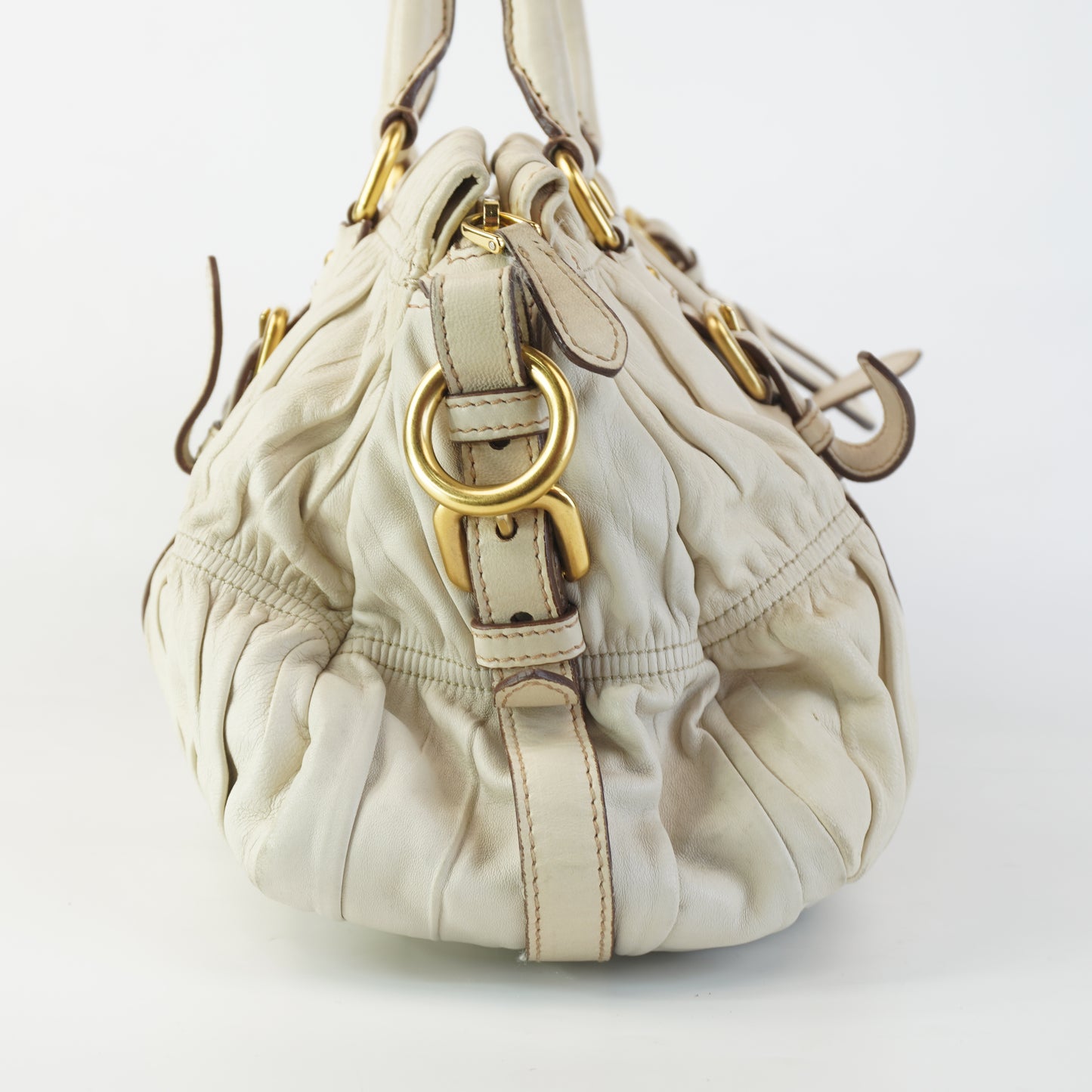 Prada Tessuto Leather White