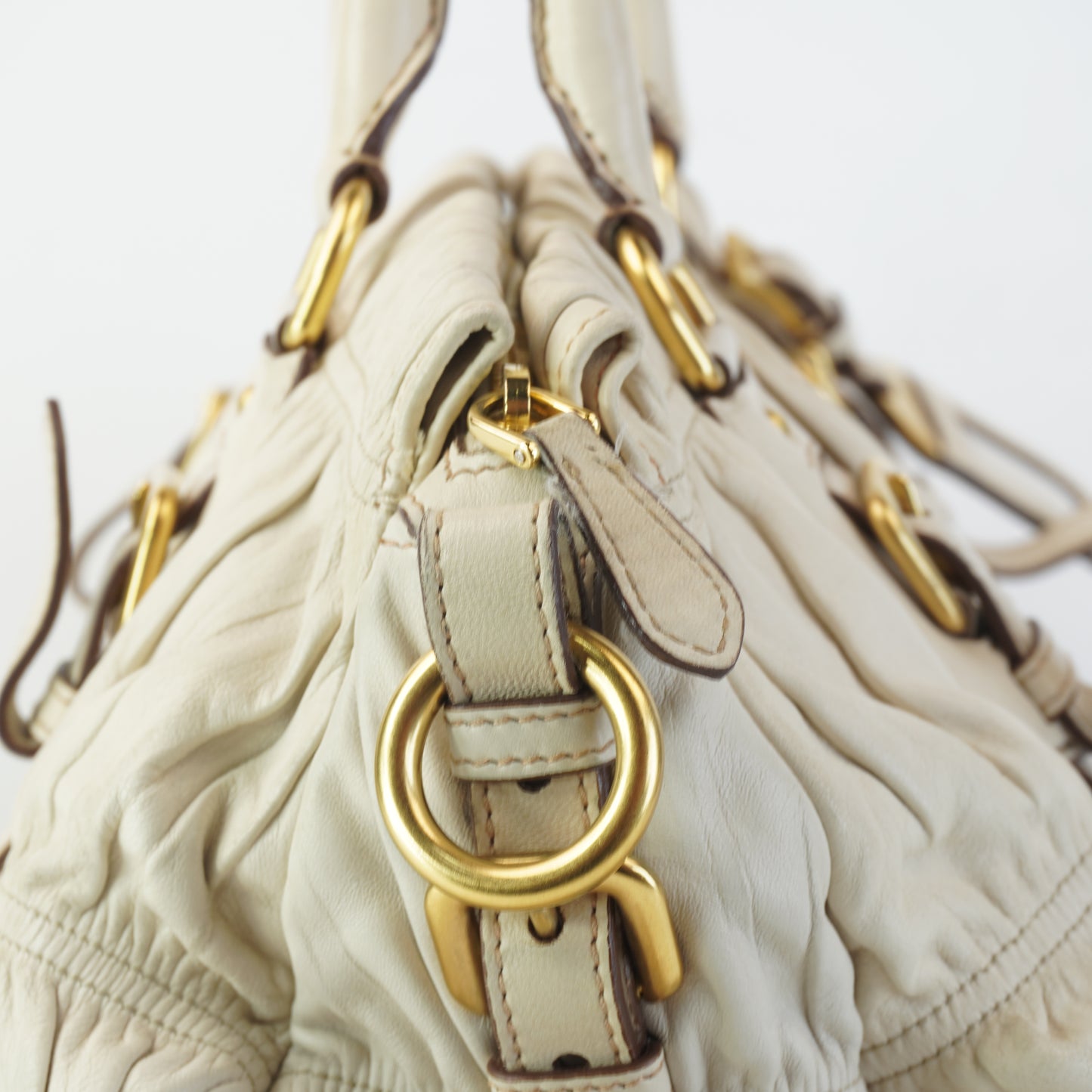 Prada Tessuto Leather White