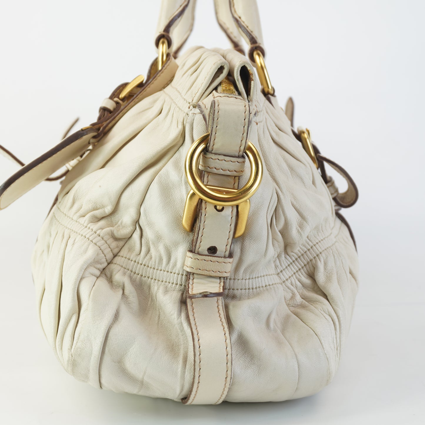 Prada Tessuto Leather White