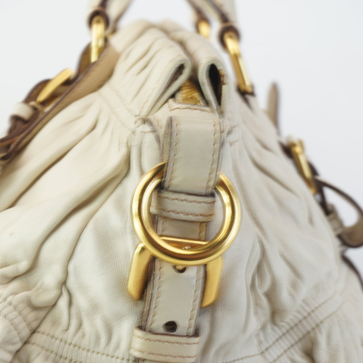 Prada Tessuto Leather White