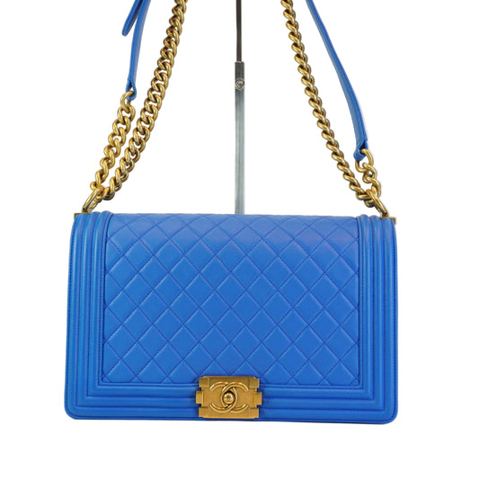 Chanel Leboy Flap GHW Medium Blue