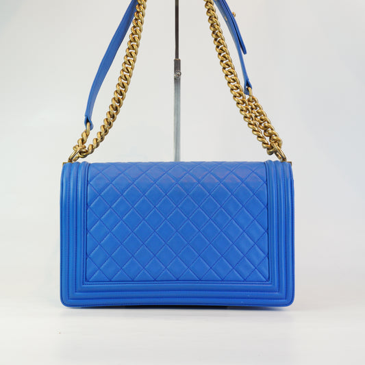 Chanel Leboy Flap GHW Medium Blue