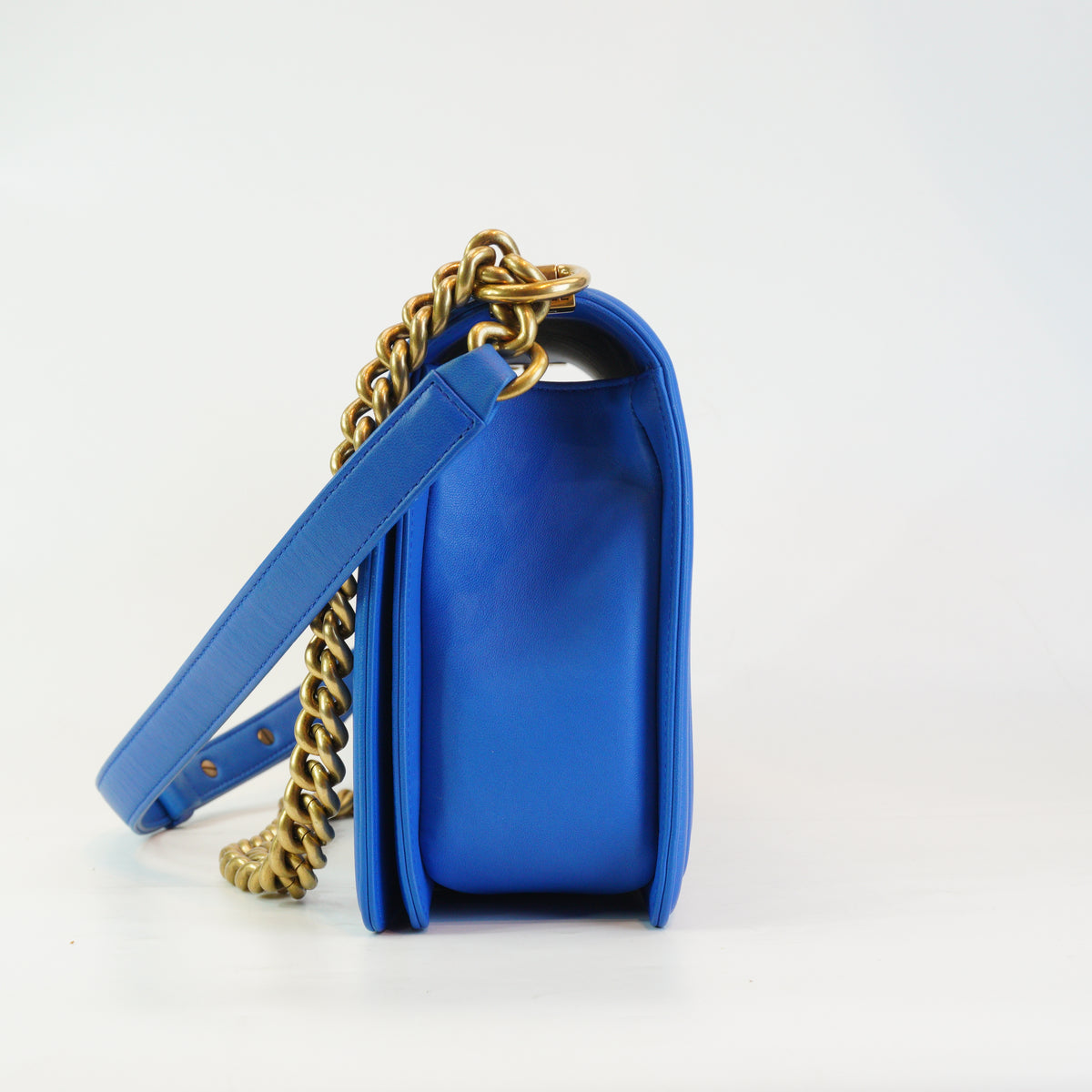 Chanel Leboy Flap GHW Medium Blue