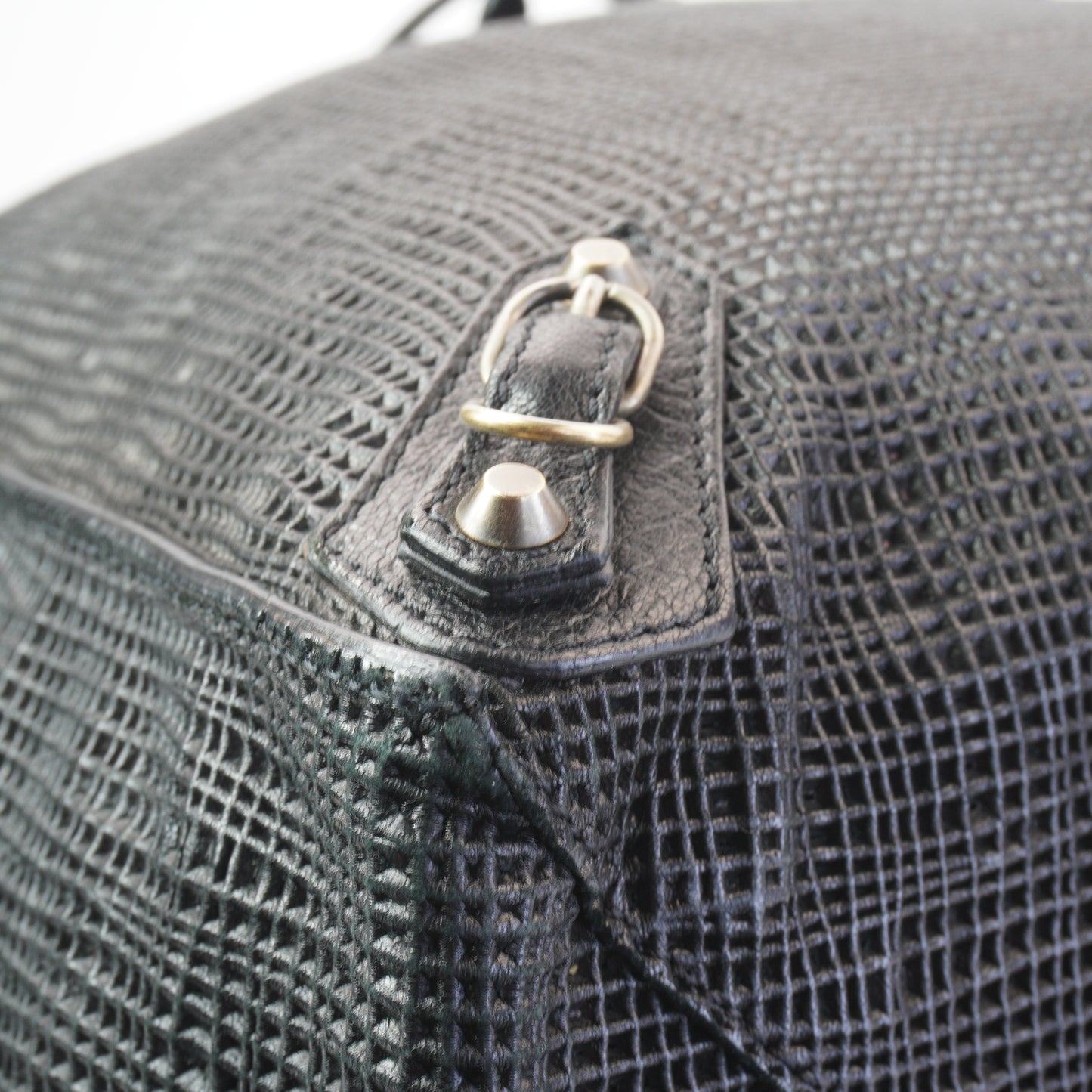 Balenciaga Woven Papier A4 Tote Black GHW Large