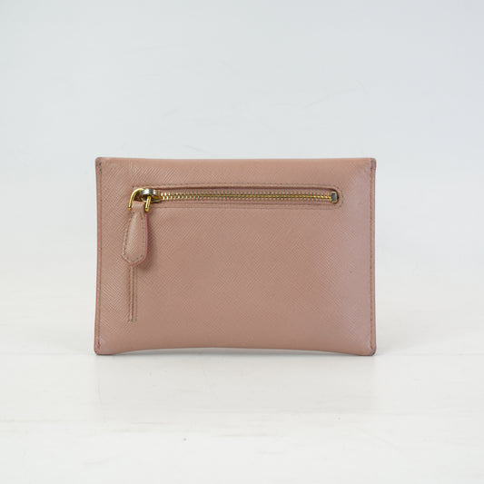 Prada Wallet Pink GHW Snall