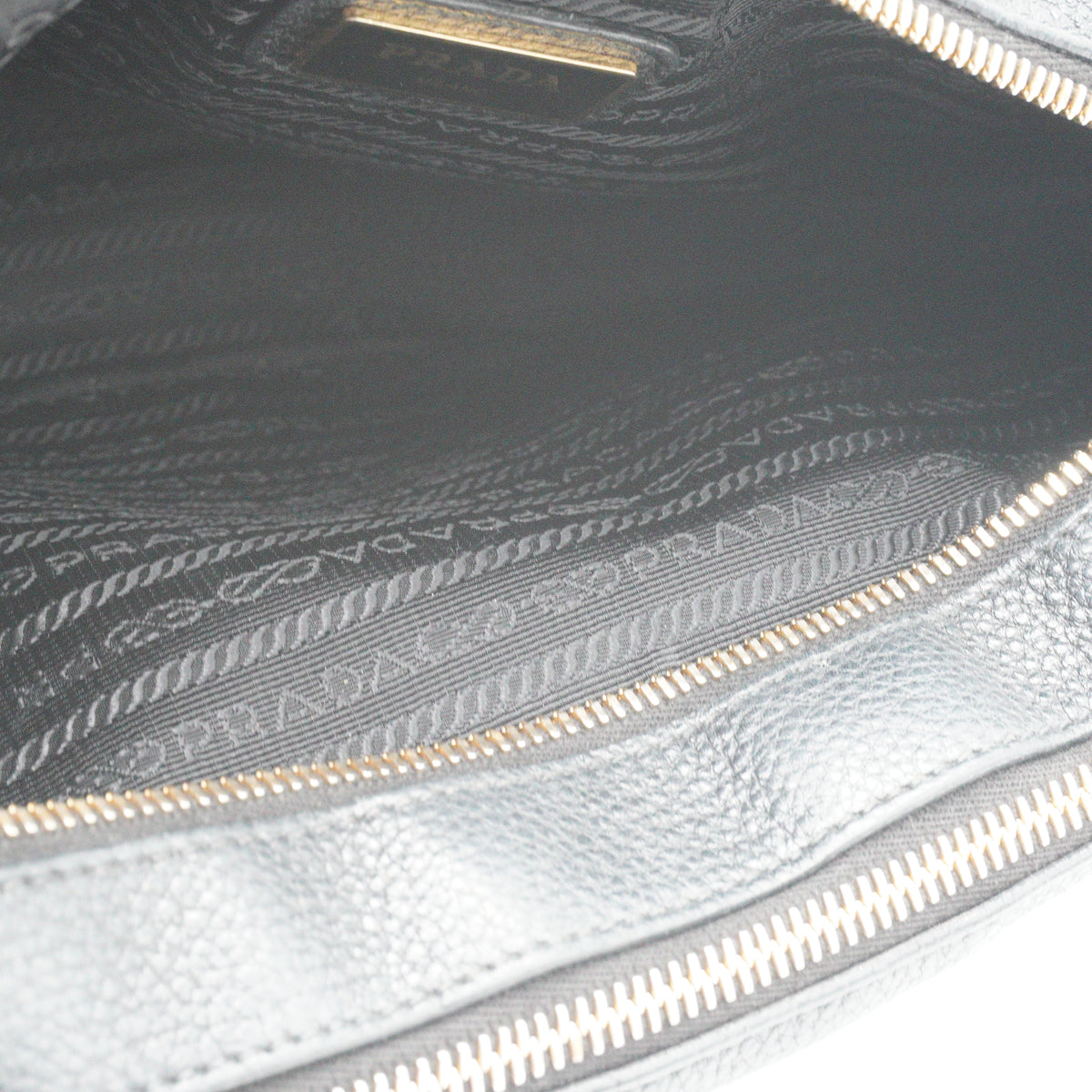 Prada Vitello Phenix Zip Camera Bag GHW Small