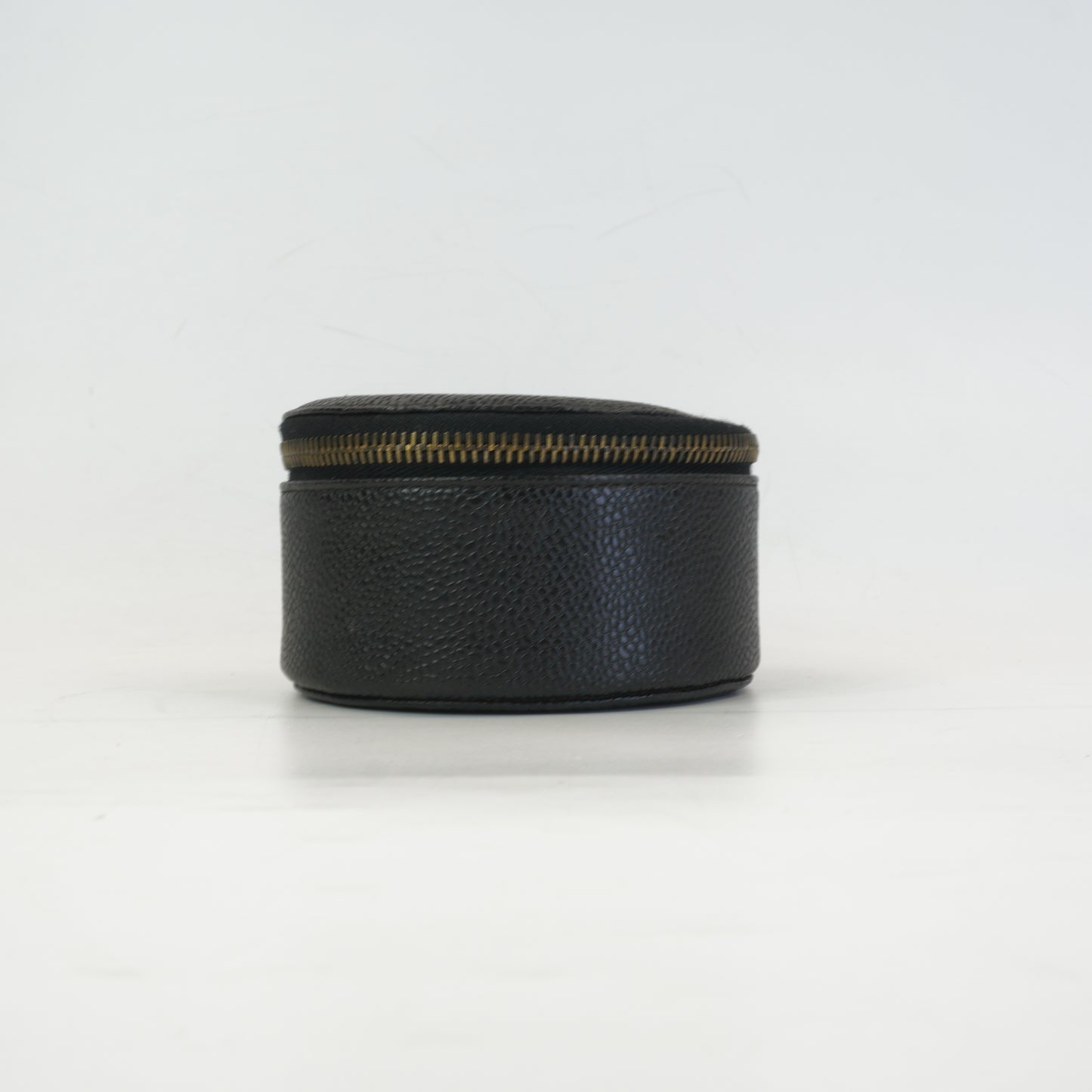 Chanel Round Pouch Black GHW Mini
