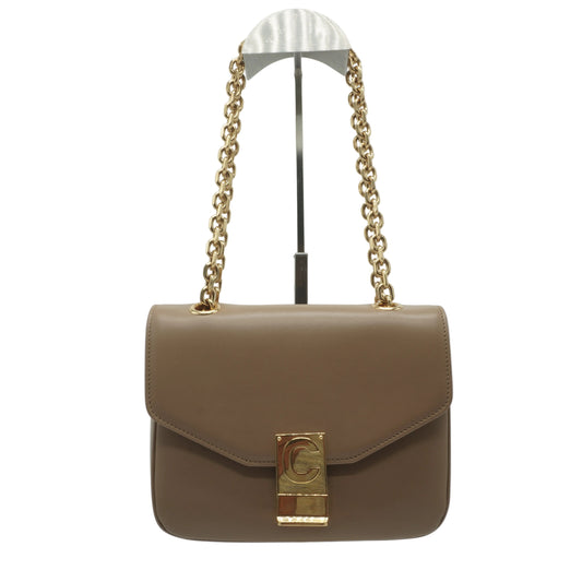 Celine C Small Chain Shoulder Bag Beige GHW