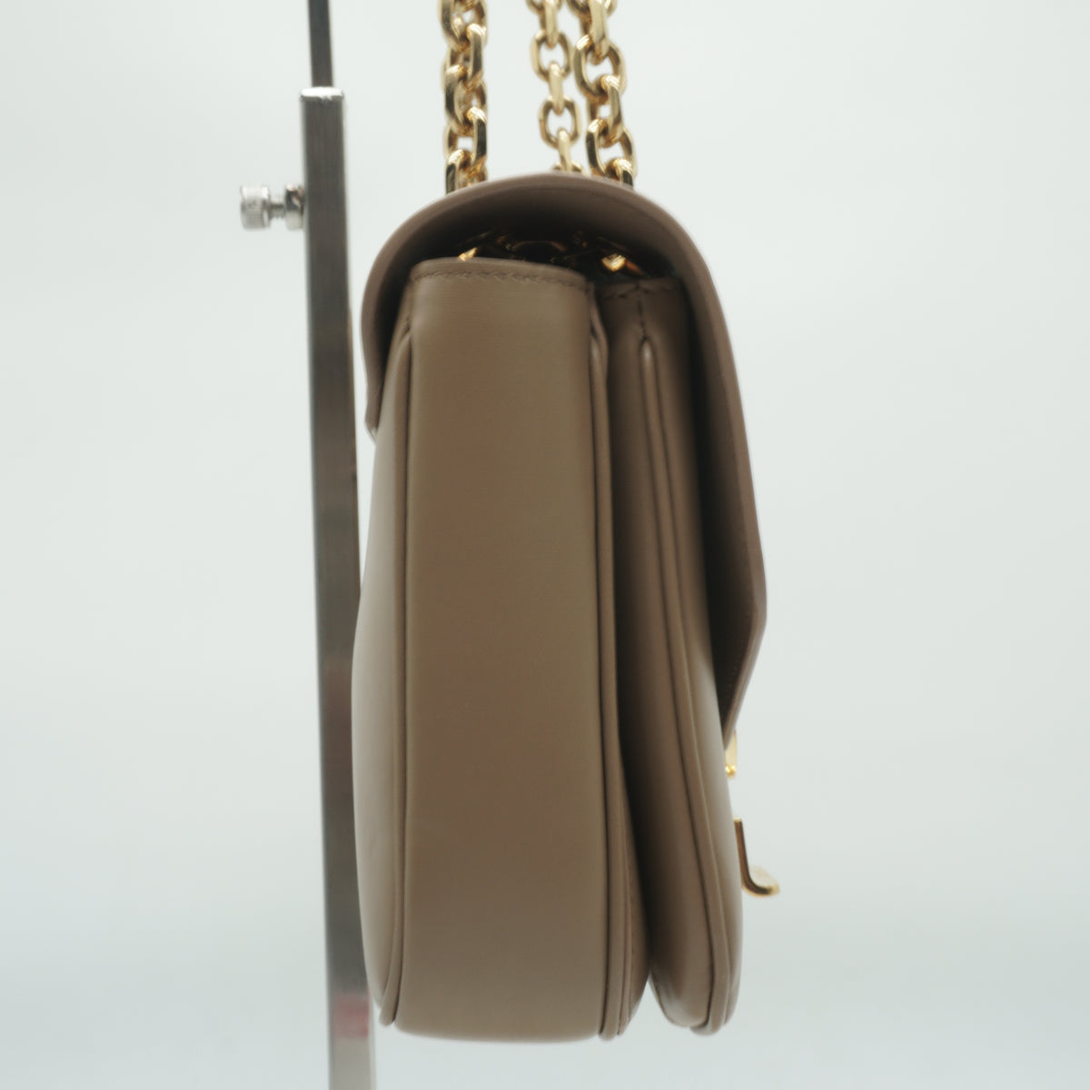 Celine C Small Chain Shoulder Bag Beige GHW