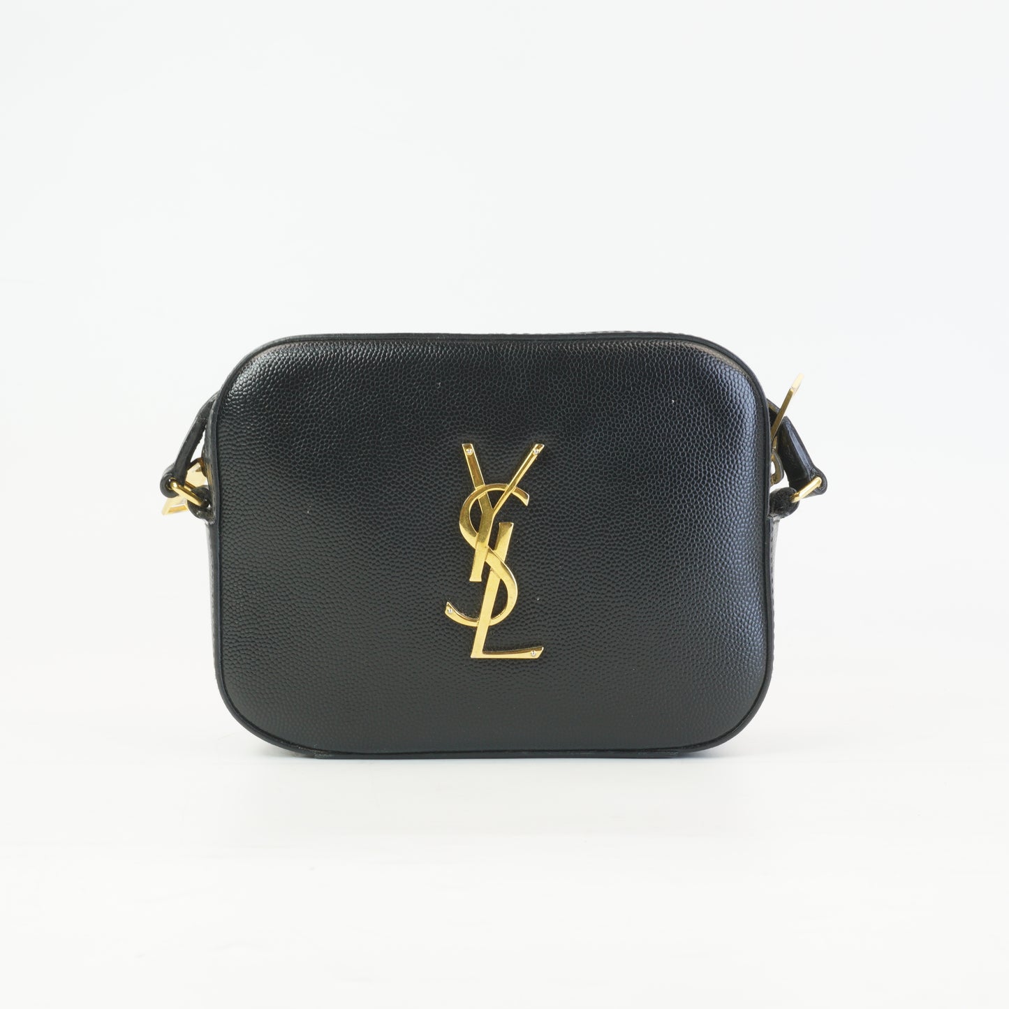 YSL	Monogram Camera Bag Black GHW  Mini