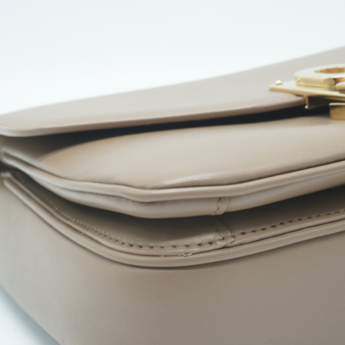 Celine C Small Chain Shoulder Bag Beige GHW