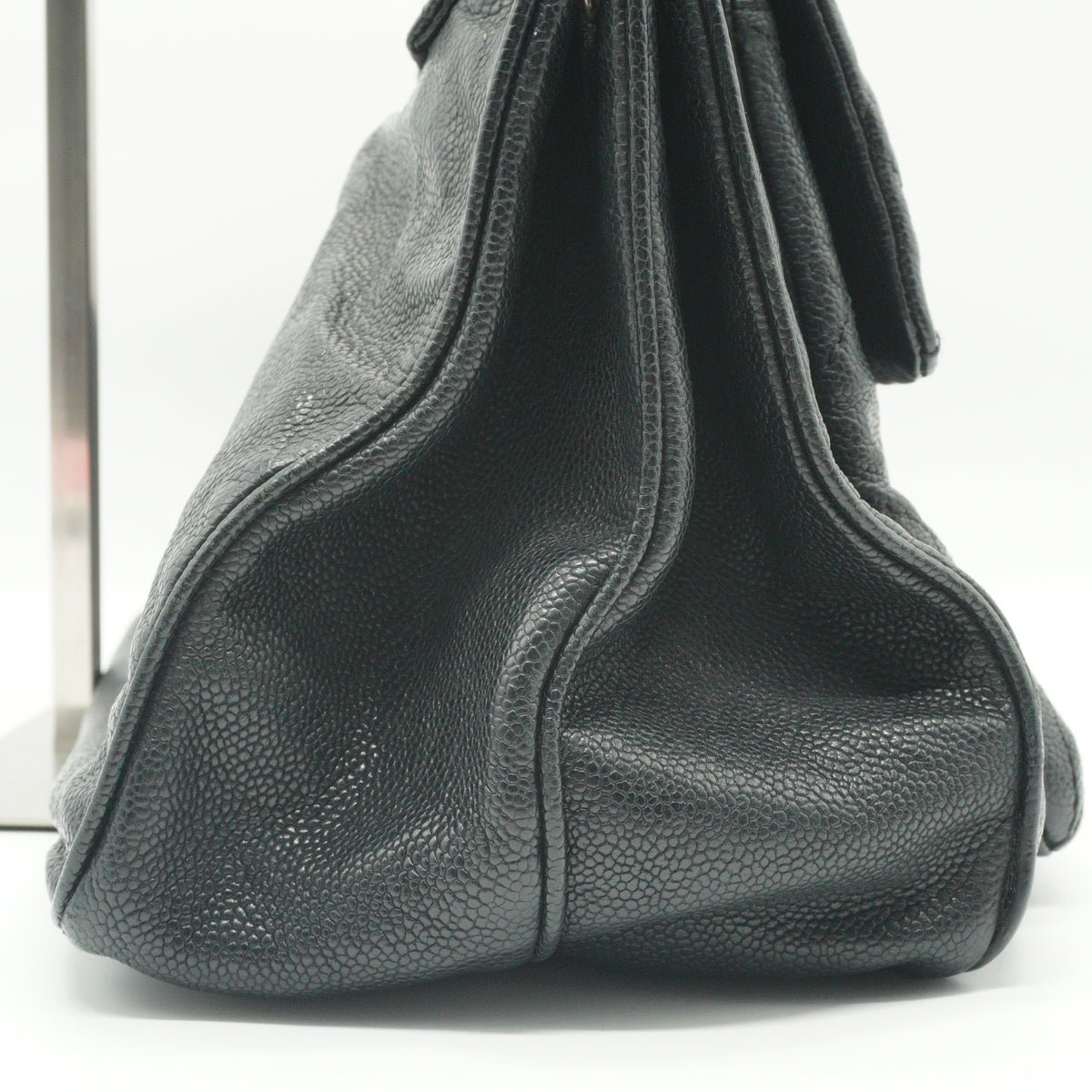 Chanel	Mademoiselle Lock Pocket Flap Bag Black Large SHW
