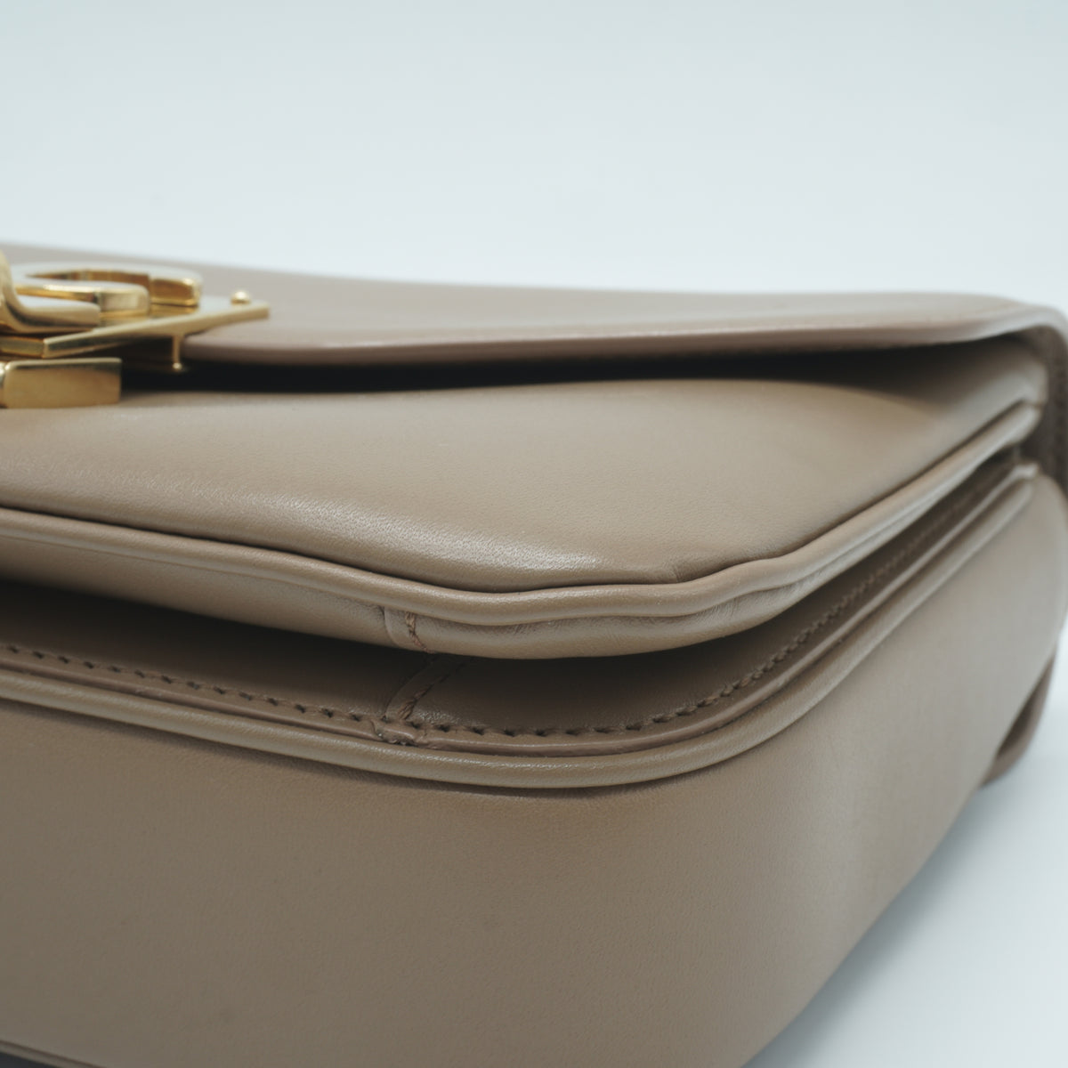 Celine C Small Chain Shoulder Bag Beige GHW