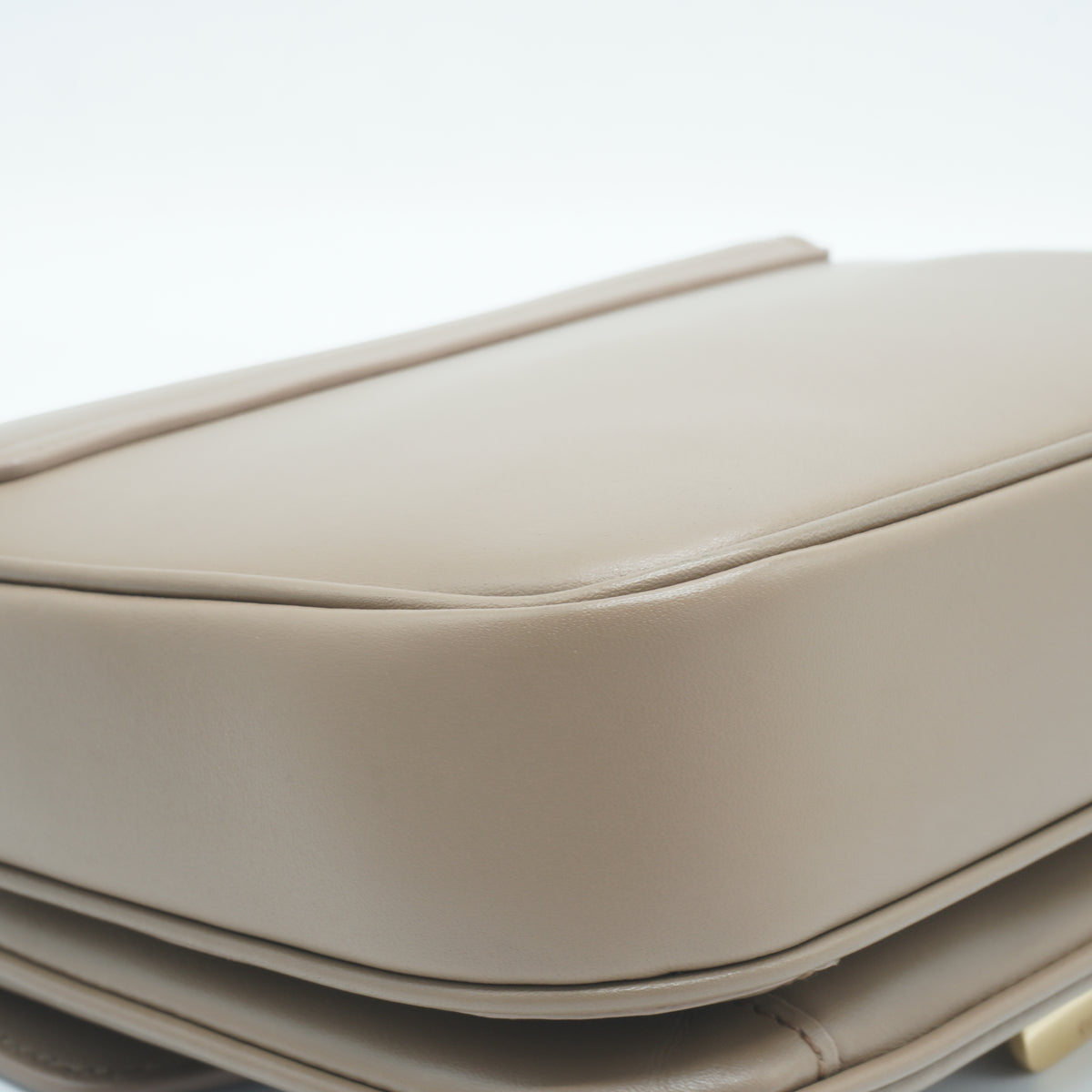 Celine C Small Chain Shoulder Bag Beige GHW