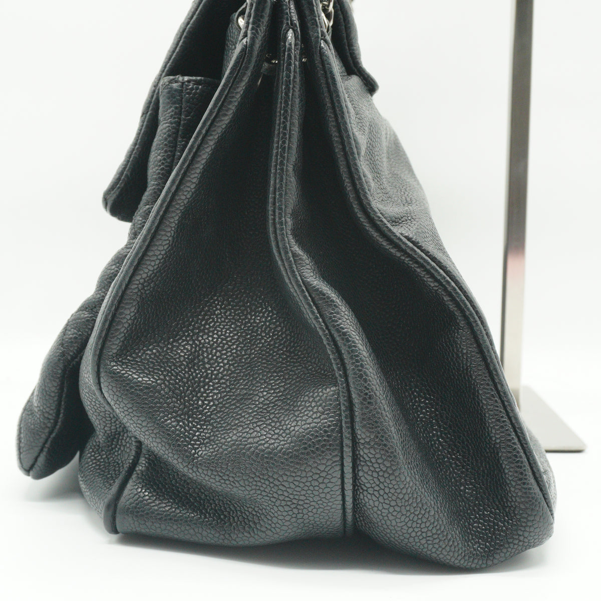 Chanel	Mademoiselle Lock Pocket Flap Bag Black Large SHW