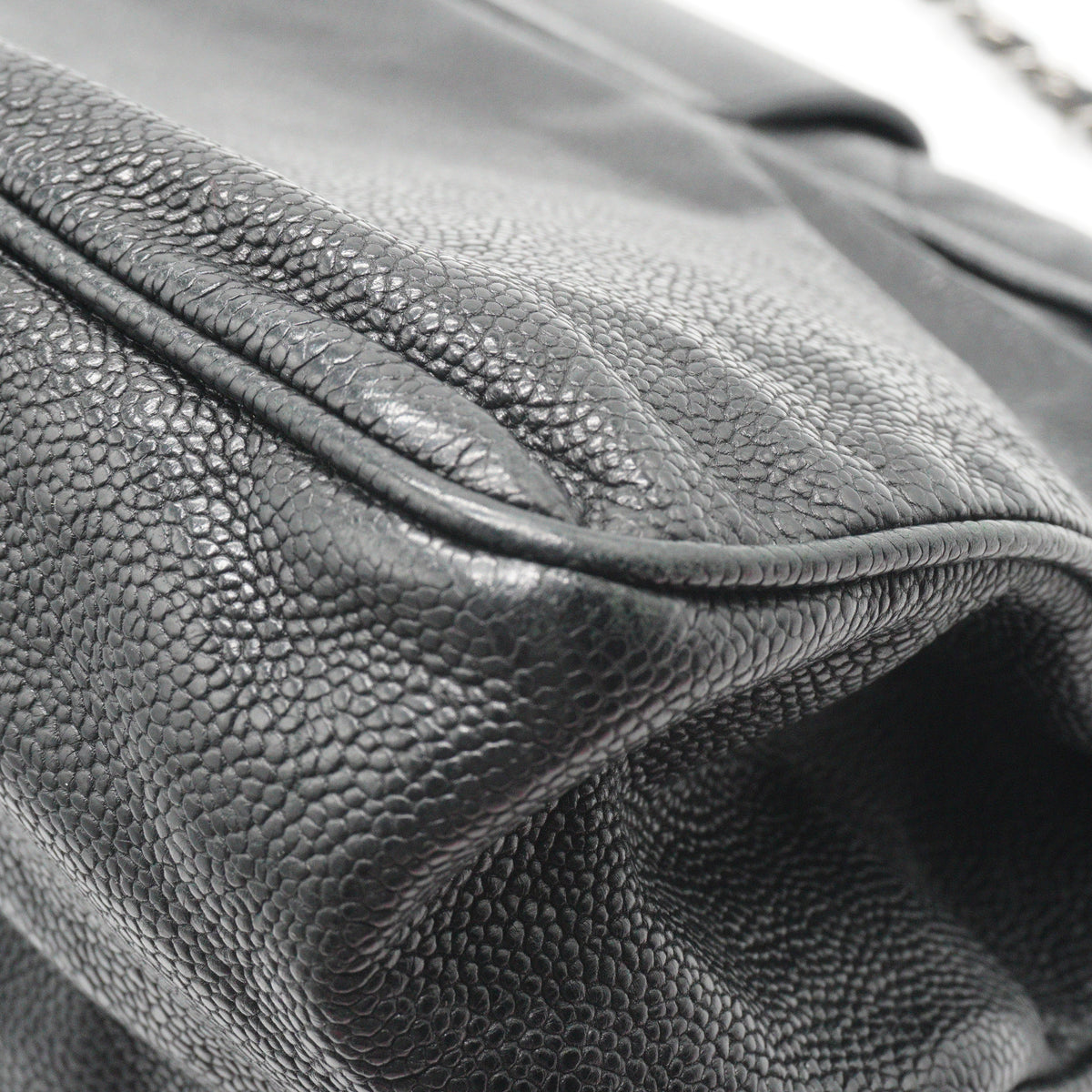 Chanel	Mademoiselle Lock Pocket Flap Bag Black Large SHW