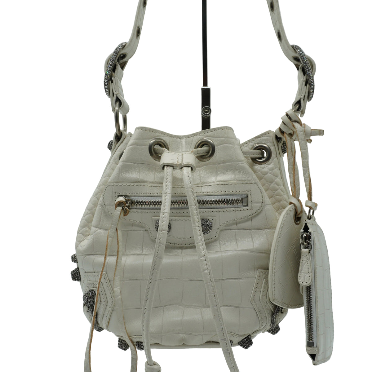 Balenciaga	Le Cagole XS Bucket Bag White Small SHW