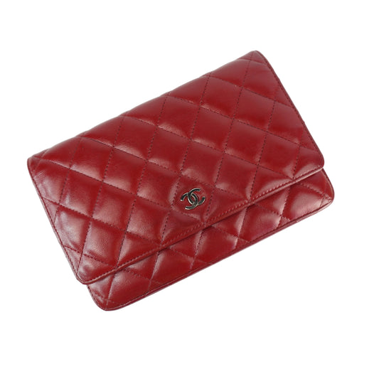 Chanel WOC Red Lambskin