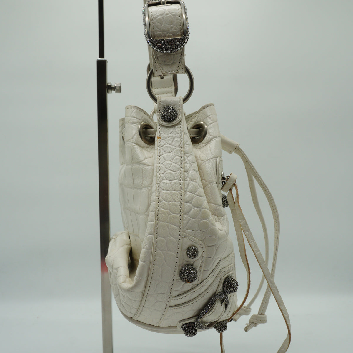 Balenciaga	Le Cagole XS Bucket Bag White Small SHW