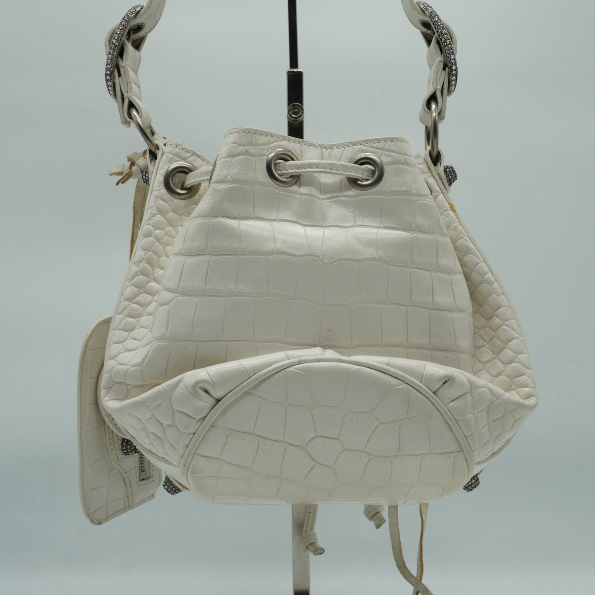 Balenciaga	Le Cagole XS Bucket Bag White Small SHW