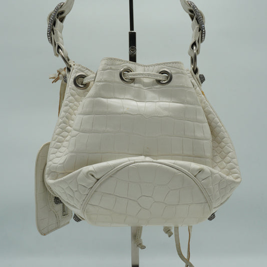 Balenciaga	Le Cagole XS Bucket Bag White Small SHW