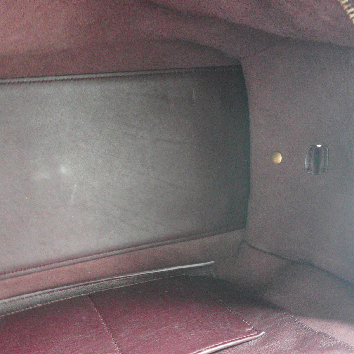 YSL	Cabas Chyc large burgandy GHW
