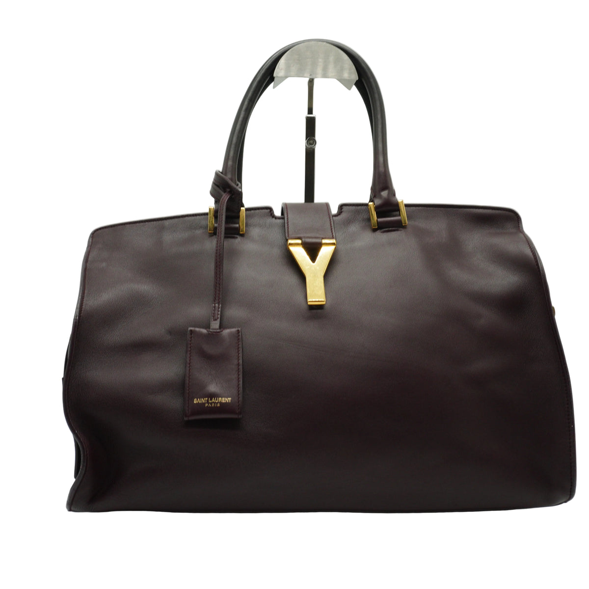 YSL	Cabas Chyc large burgandy GHW
