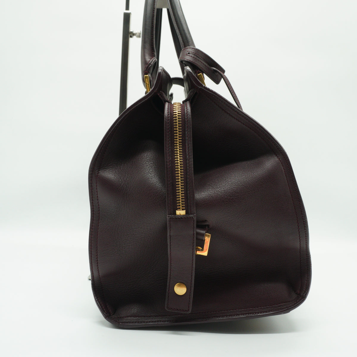 YSL	Cabas Chyc large burgandy GHW