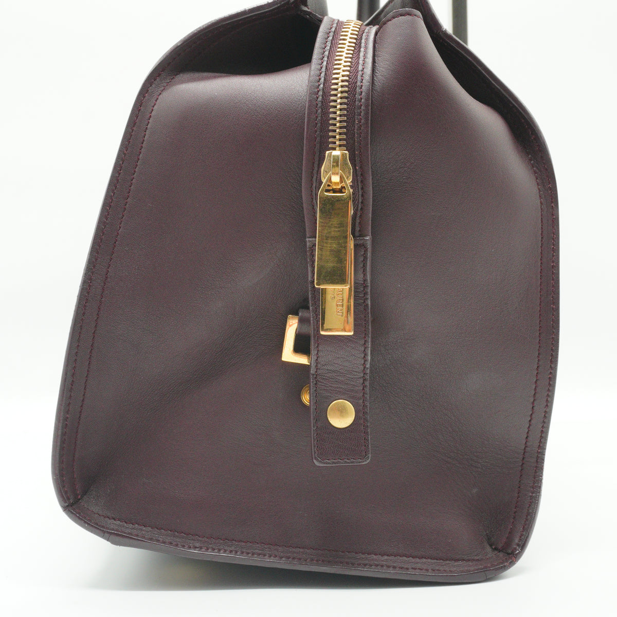 YSL	Cabas Chyc large burgandy GHW