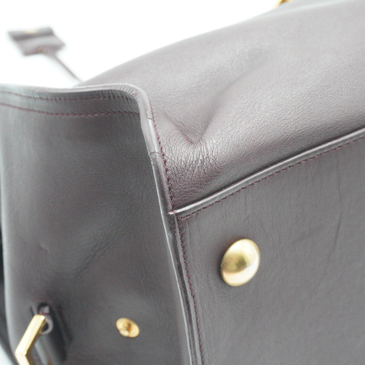 YSL	Cabas Chyc large burgandy GHW