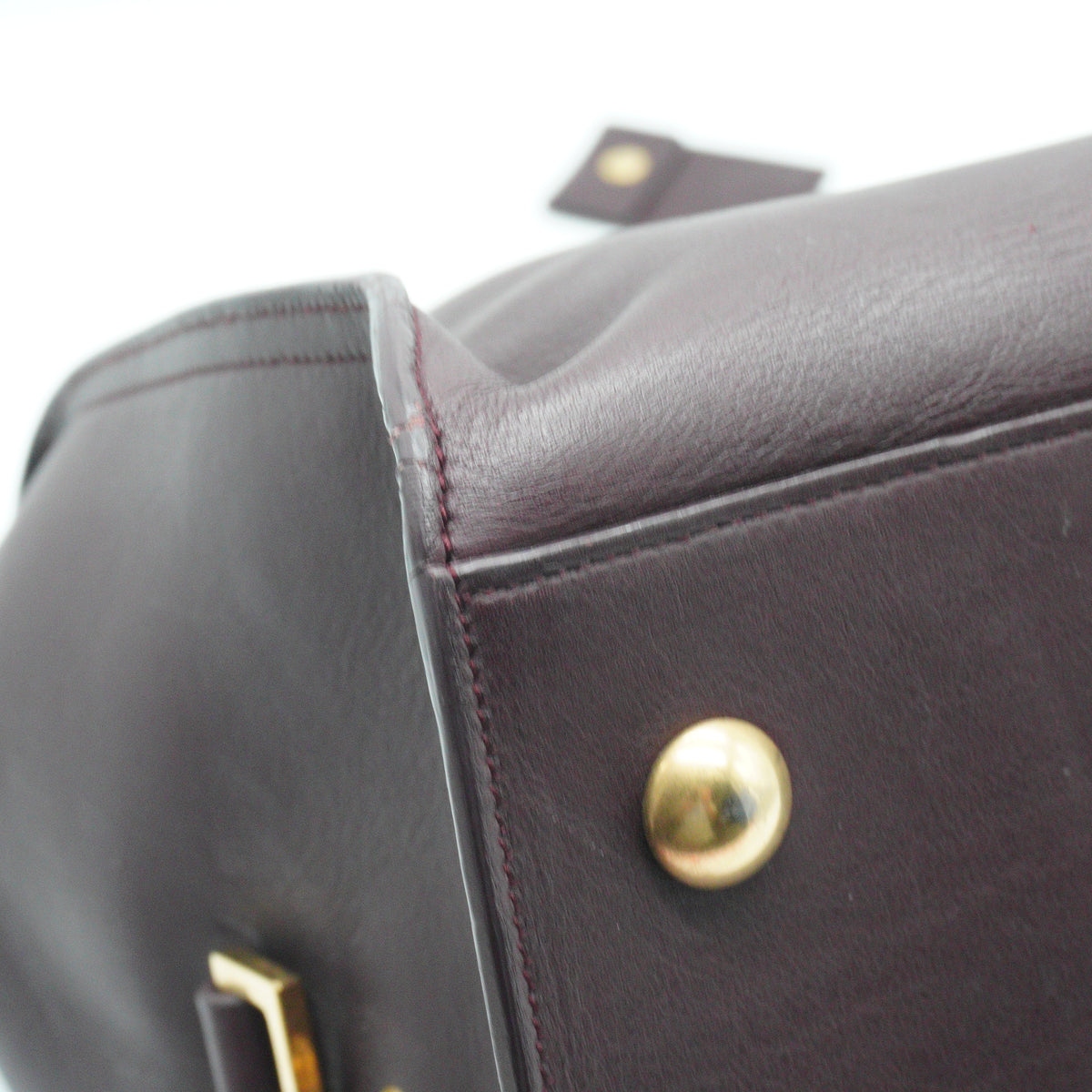 YSL	Cabas Chyc large burgandy GHW