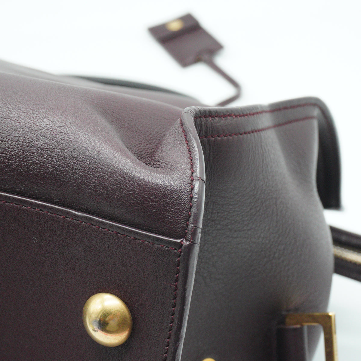 YSL	Cabas Chyc large burgandy GHW