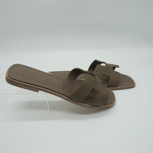Hermes	Oran Sandal Size 40 Taupe