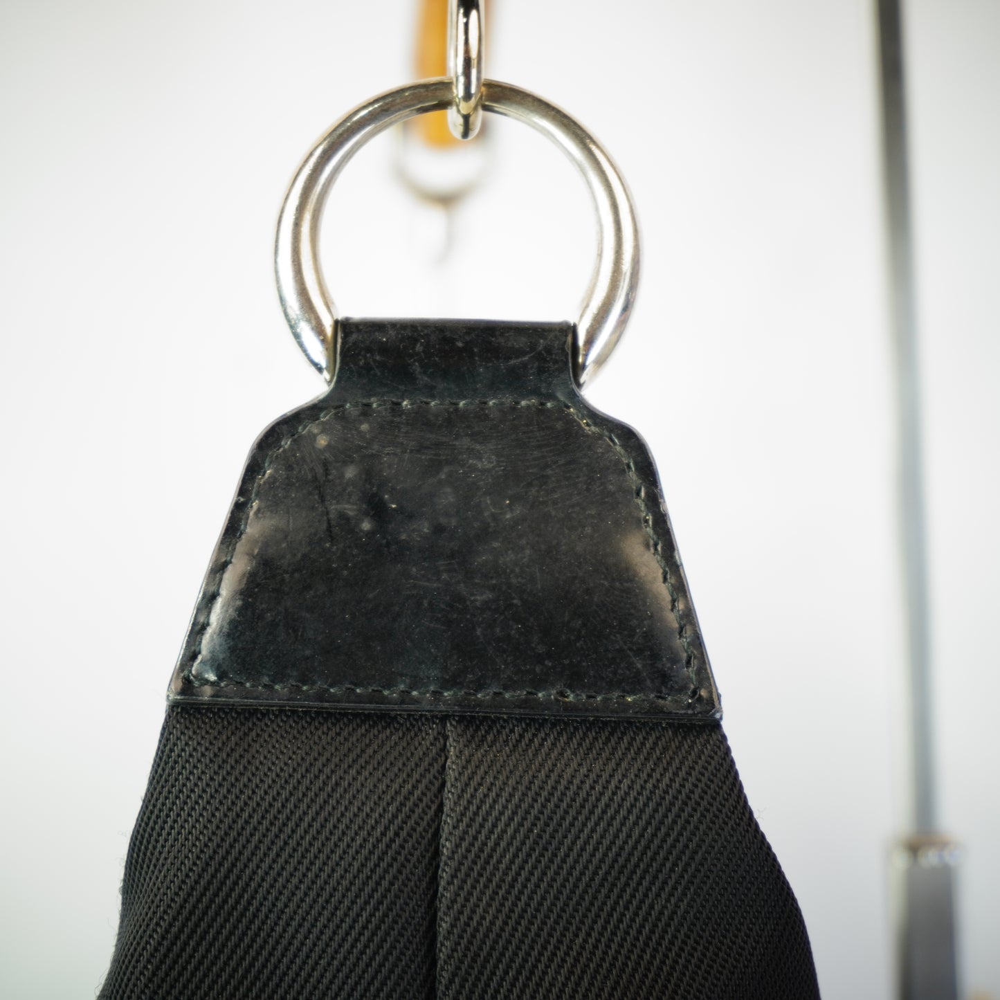 Gucci Vintage Nylon Bamboo Hobo SHW