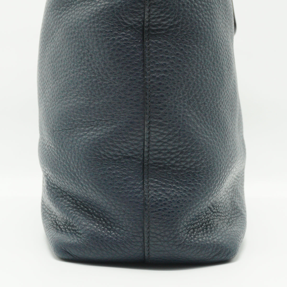 Prada Vitello Daino Shopping Tote Navy Blue Medium SHW